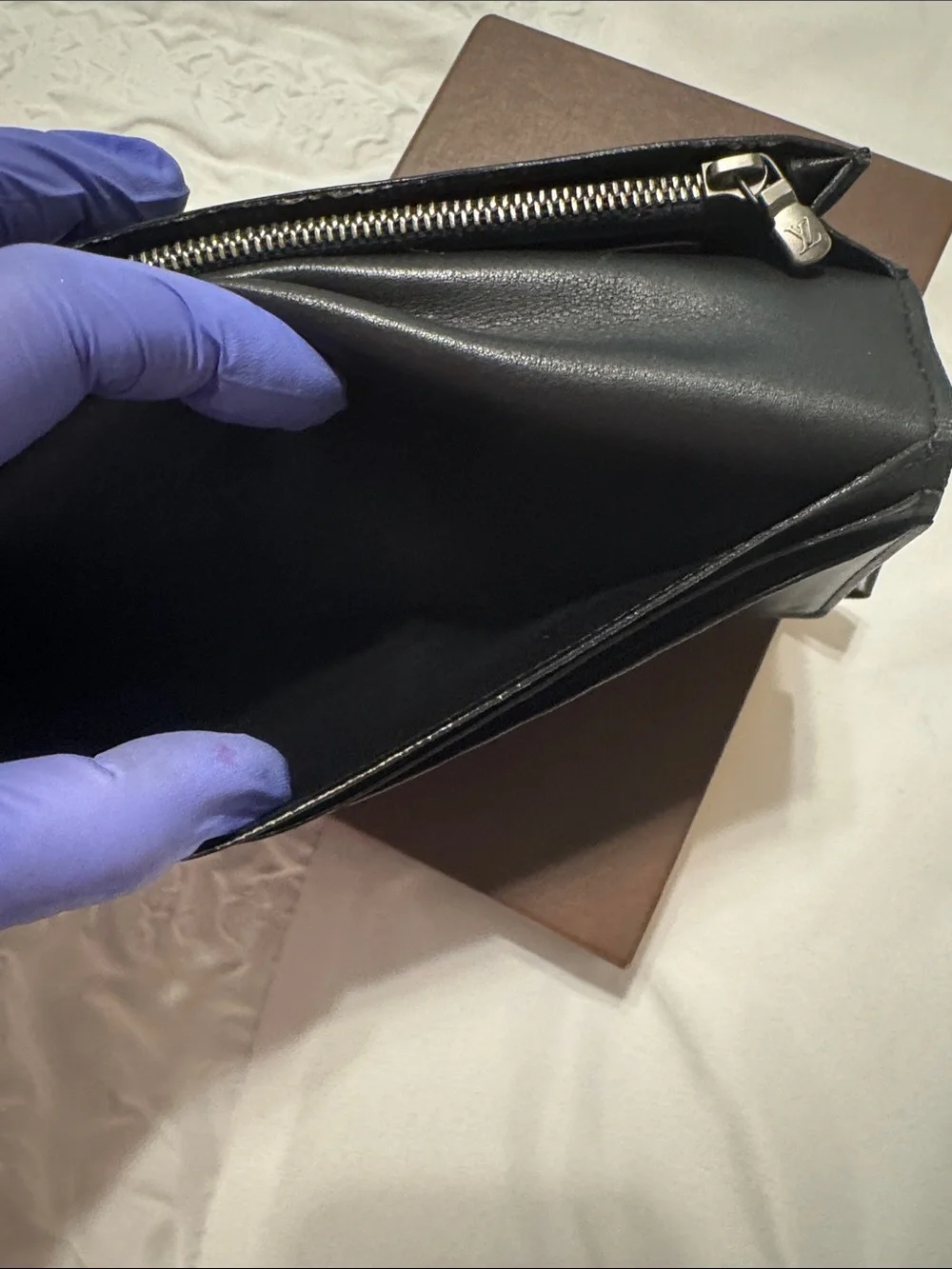 Louis Vuitton Black Damier Graphite Infini Long Wallet with COA and Box
